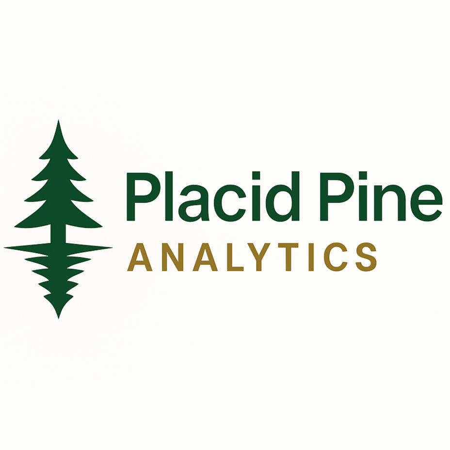 Placid Pine Analytics logo - freelance data consulting in Wisconsin